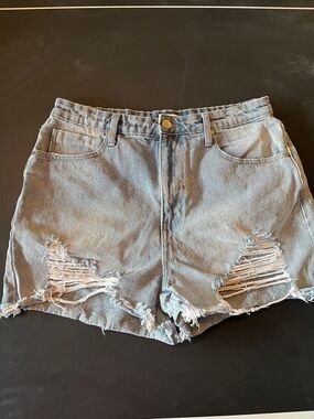 Nordstrom Light Blue Distressed Denim Cutoff Shorts